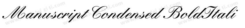 Manuscript Condensed BoldItalic字体转换